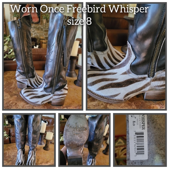 Worn Once Like New Freebird Whisper Boots 8